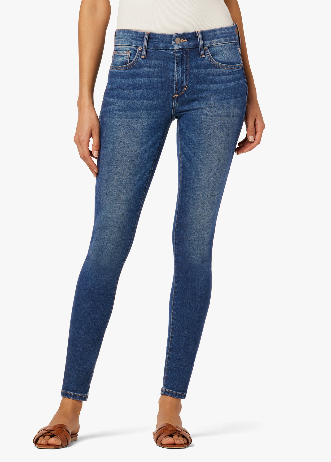 Joe's Jeans The Luna Coated High Rise Ankle Straight Jeans in