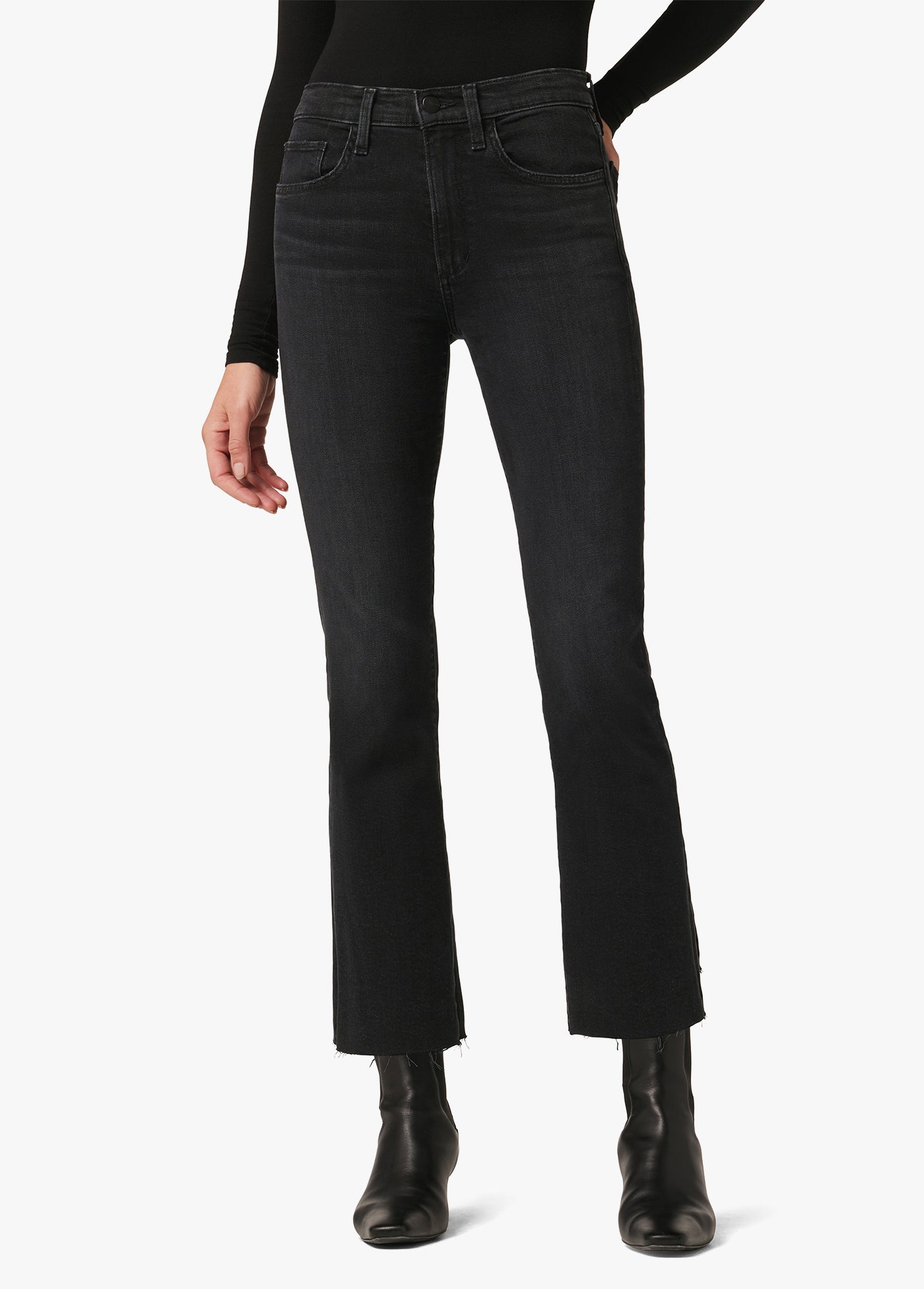 Lyocell Rich High Waisted Slim Flare Jeans