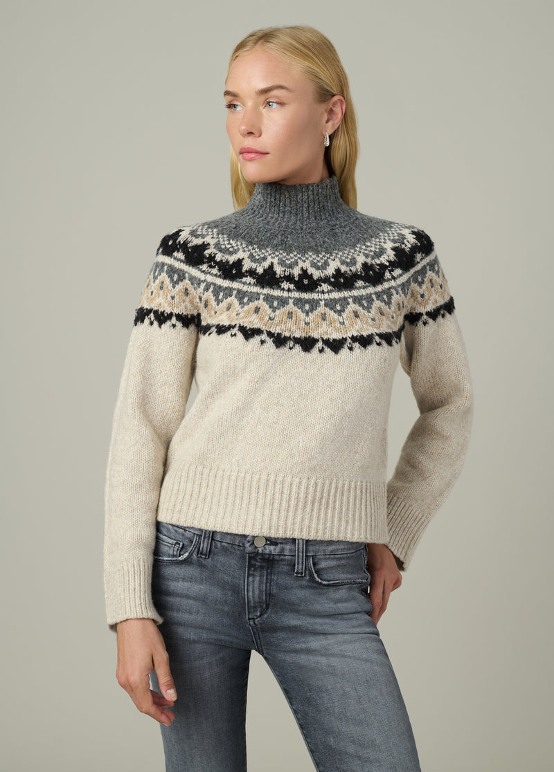 OATMEAL CHARCOAL FAIR ISLE