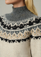 OATMEAL CHARCOAL FAIR ISLE