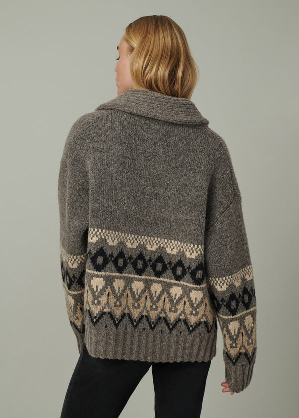 CHARCOAL BROWN FAIRISLE
