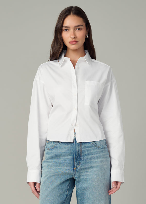 THE CROPPED BOYFRIEND BUTTON DOWN SHIRT