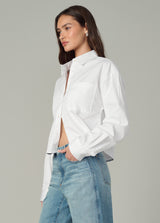 THE CROPPED BOYFRIEND BUTTON DOWN SHIRT