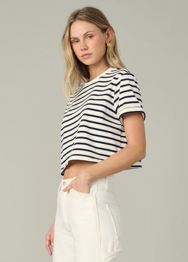 MILK NAVY STRIPE