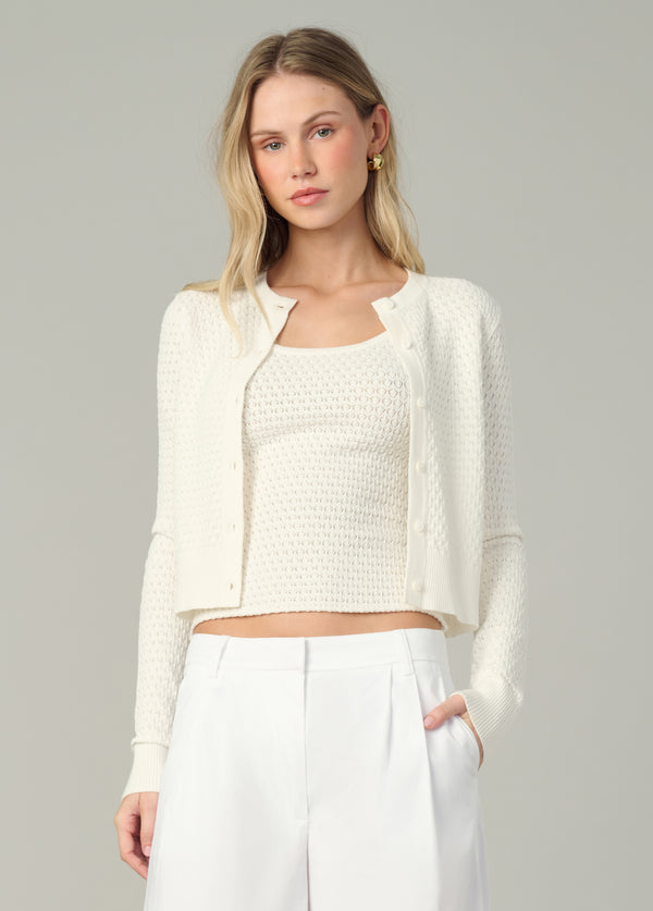 THE POINTELLE DANI CARDIGAN