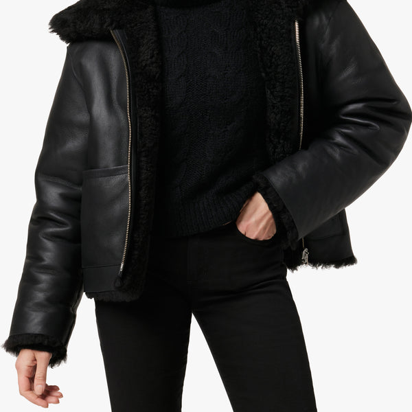 THE LISA REVERSIBLE SHEARLING LEATHER JACKET – Joe's