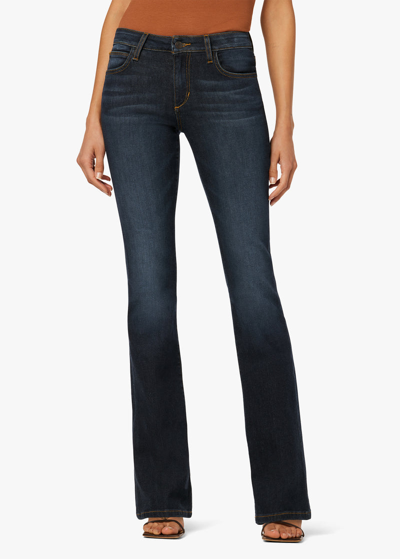 Women Black Double Button Straight Premium Jeans