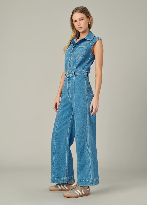 THE PASHA DENIM JUMPSUIT