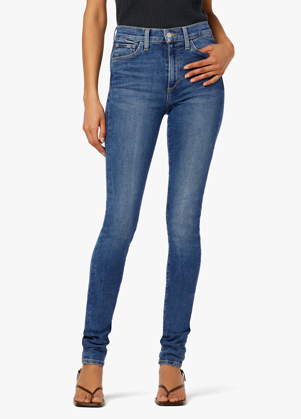 Tall Essential Mid-Rise Super-Skinny Ankle Jeans - Medium Wash