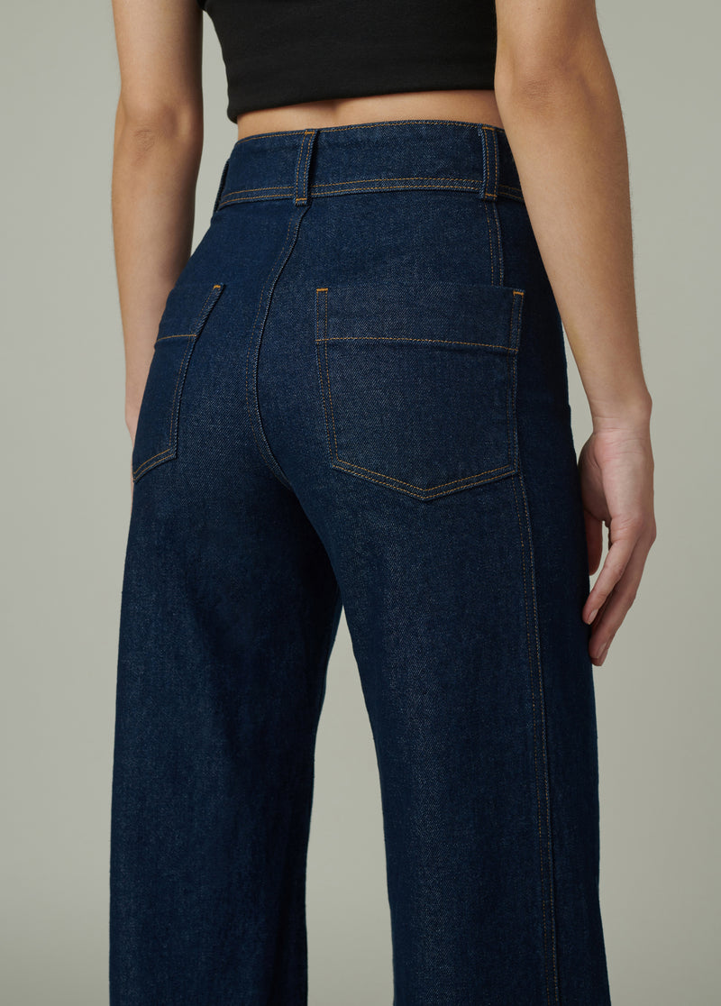 THE SEAMED DENIM TROUSER