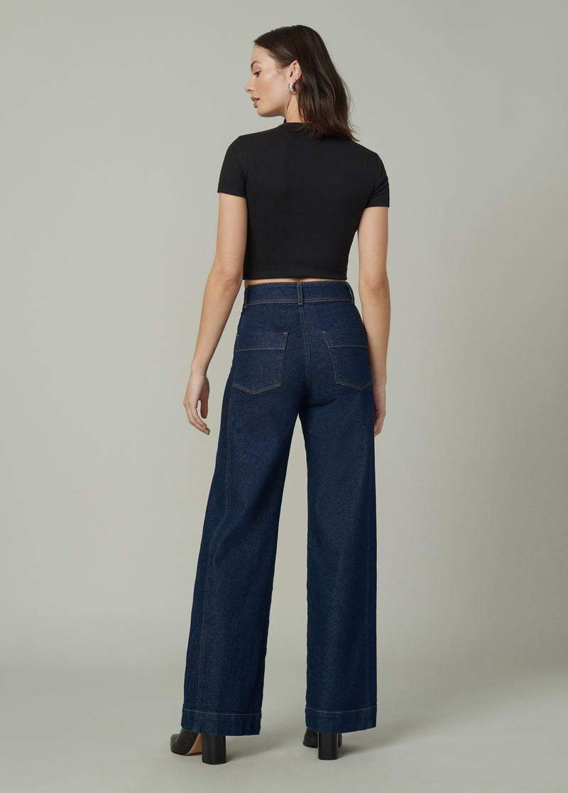 THE SEAMED DENIM TROUSER