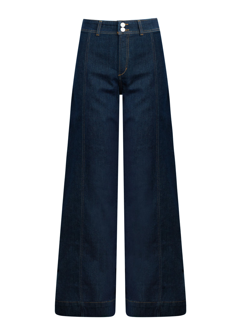 THE SEAMED DENIM TROUSER