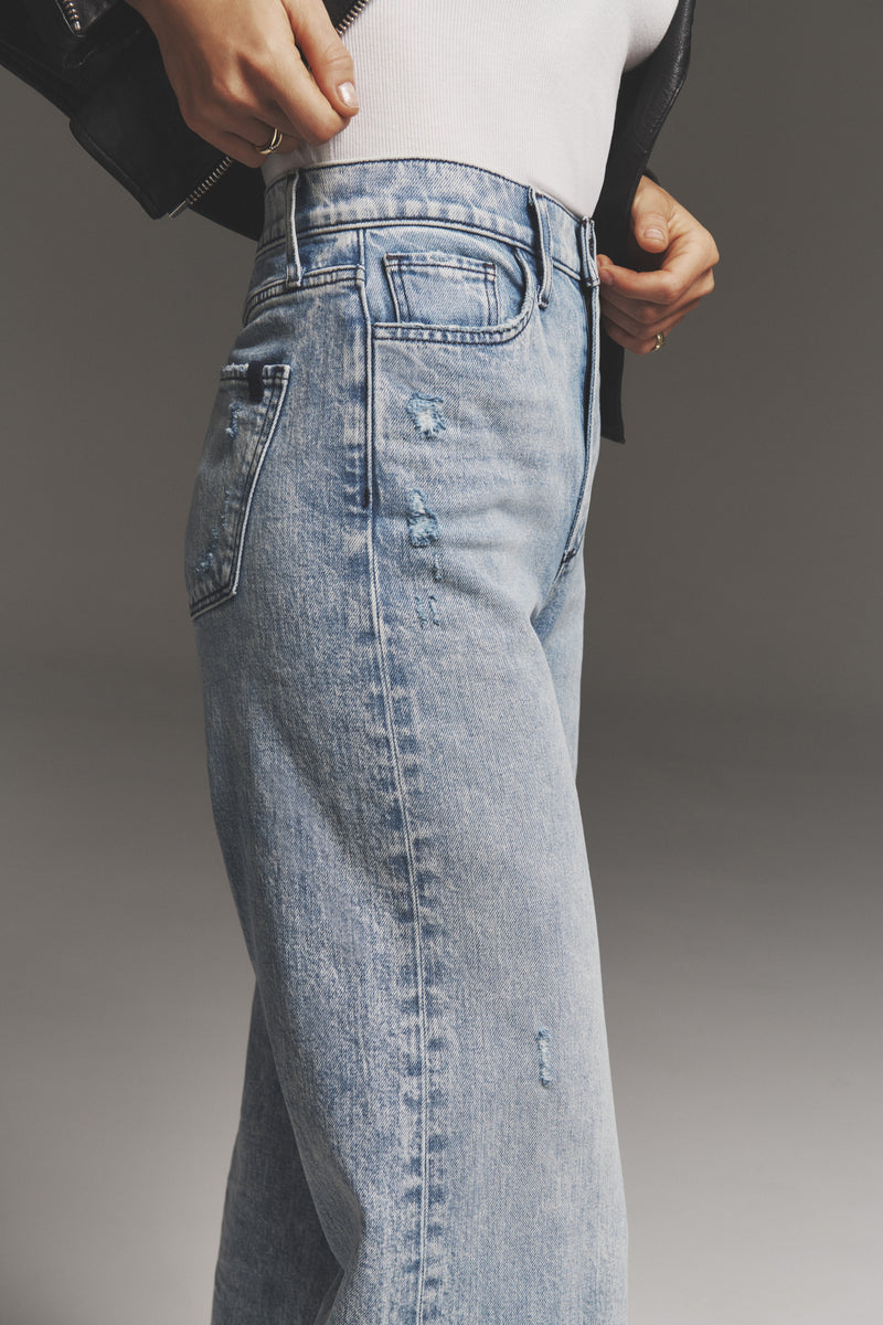 Met Your Patch Low Rise Bootcut Jeans - Blue/combo