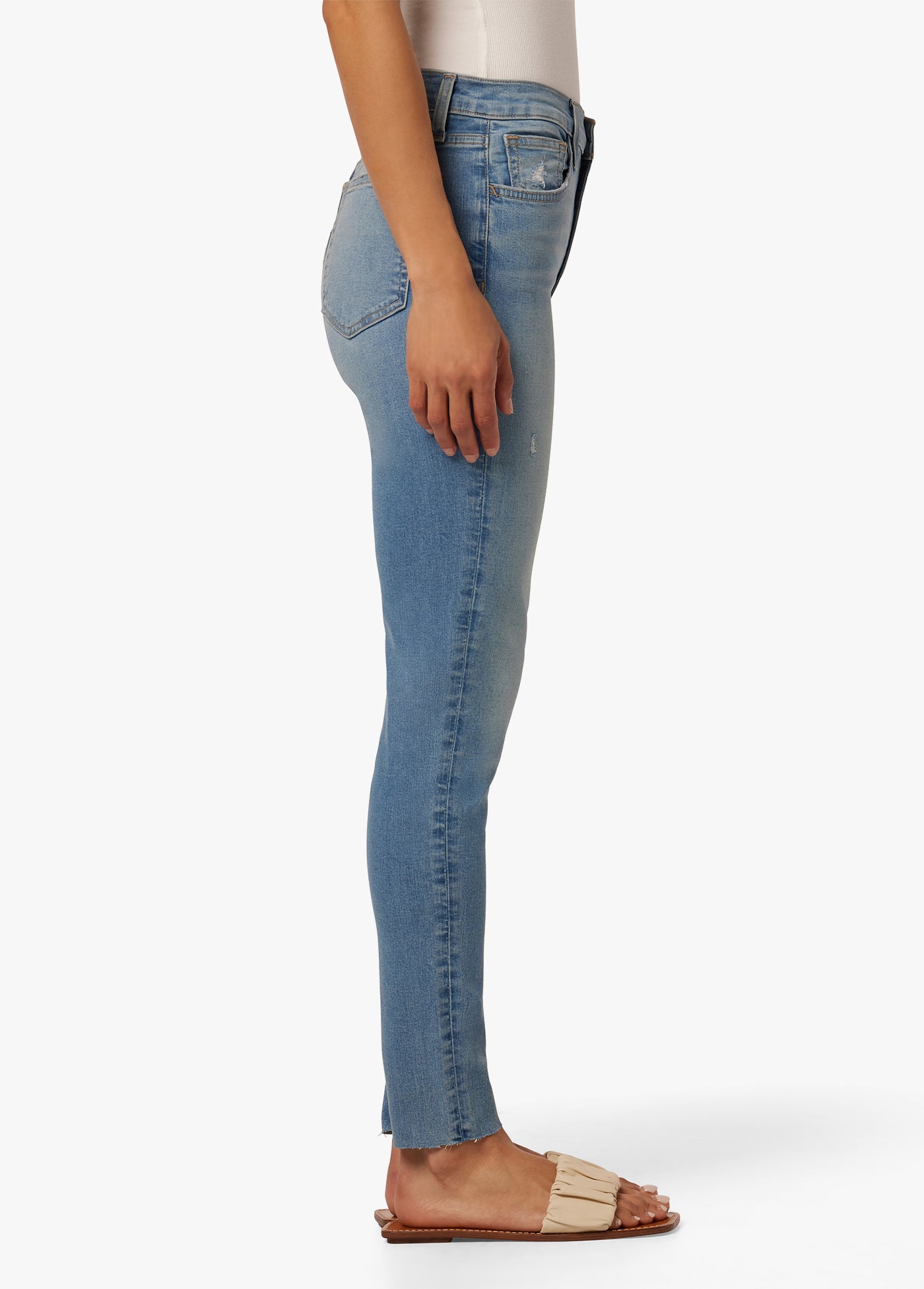 $189 shops NWT Size 29 Women's Joe's slim Straight Ankle Raw Hem Distressed Jeans blue