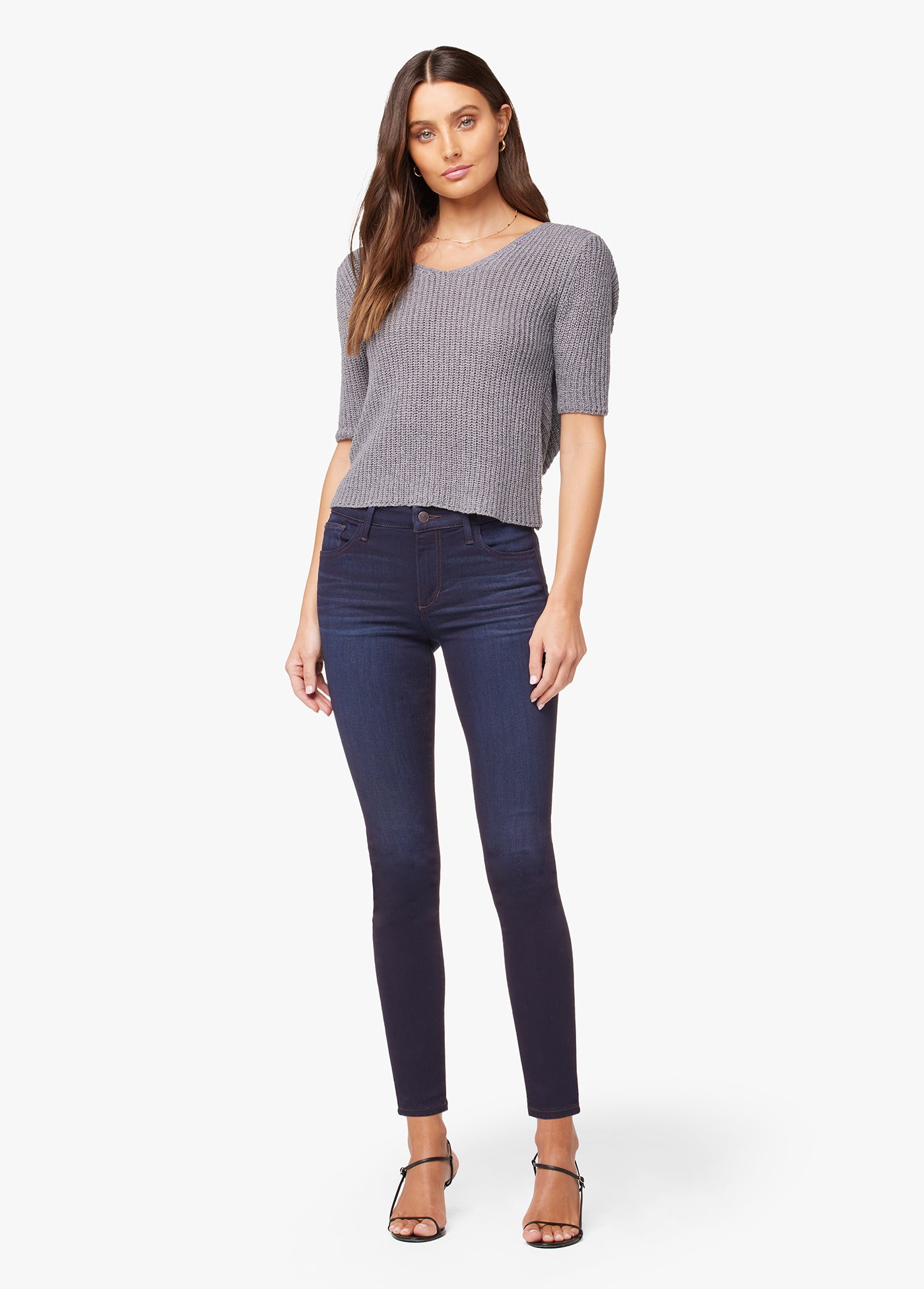 Joe’s Jeans The Icon Mid-Rise Skinny, Ankle Tulip authentic Hem, Salem Wash, 28